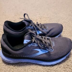 Wmns 9, Brooks Glycerin 18 Charcoal and Black Running Shoes
